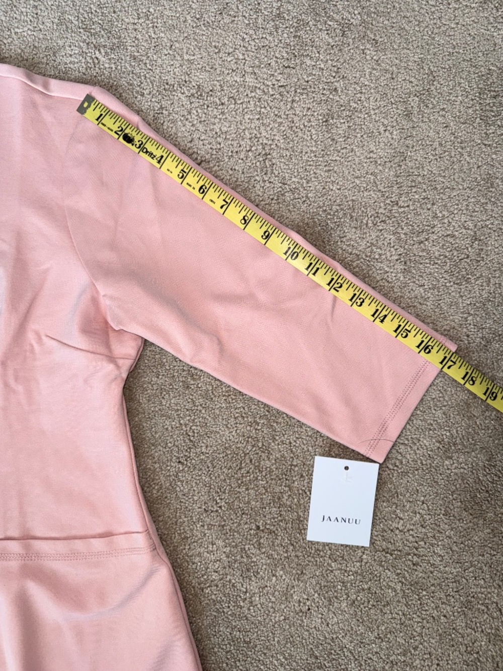 NWT Jaanuu Ponte Collection Blush Pink Choker Neck Scrub Set Flare Pants Women’s - Picture 10 of 16